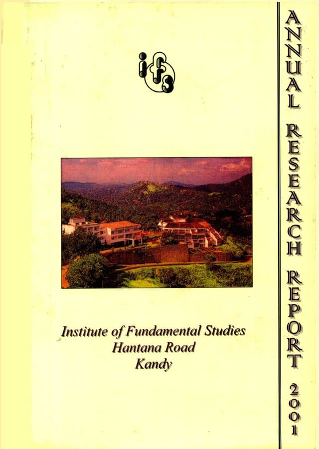 Annual Research Review Report 2001