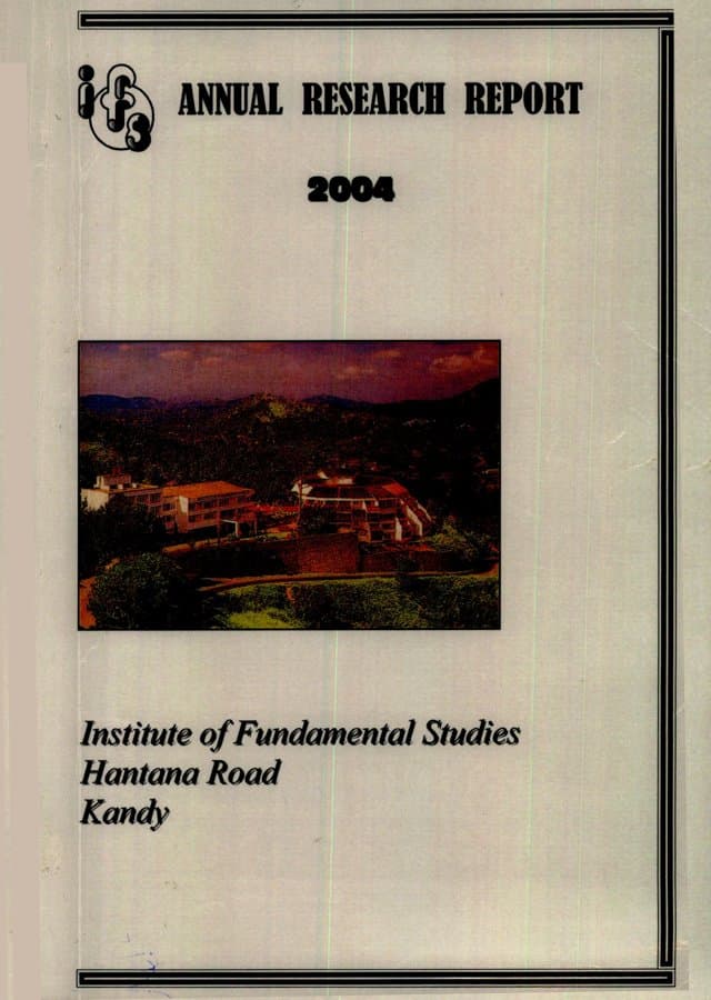 Annual Research Review Report 2004
