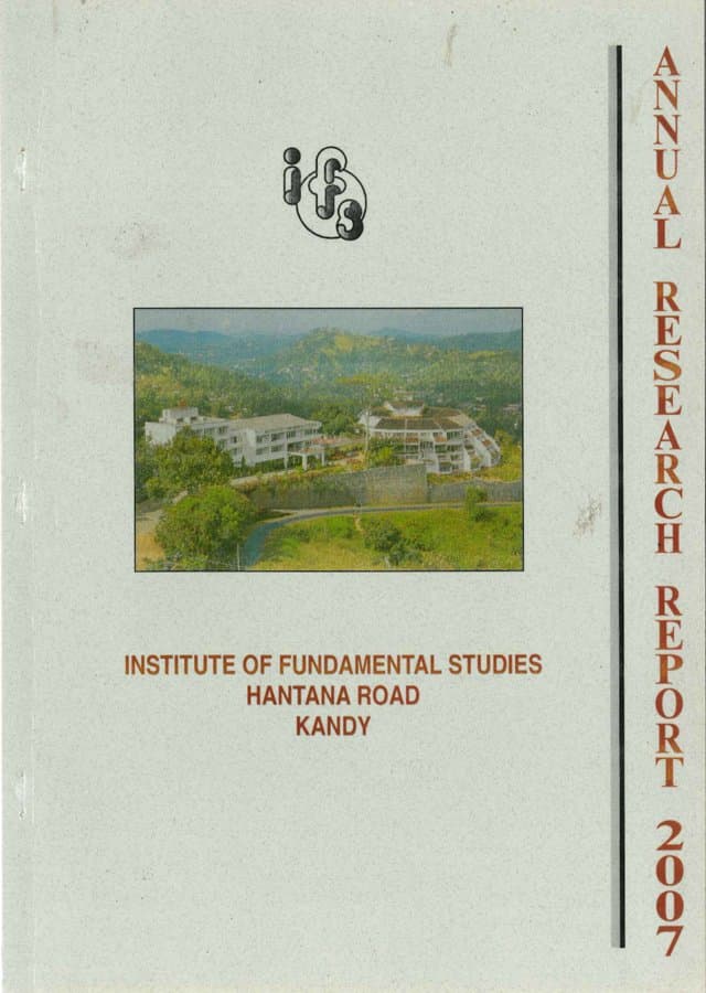 Annual Research Review Report 2007