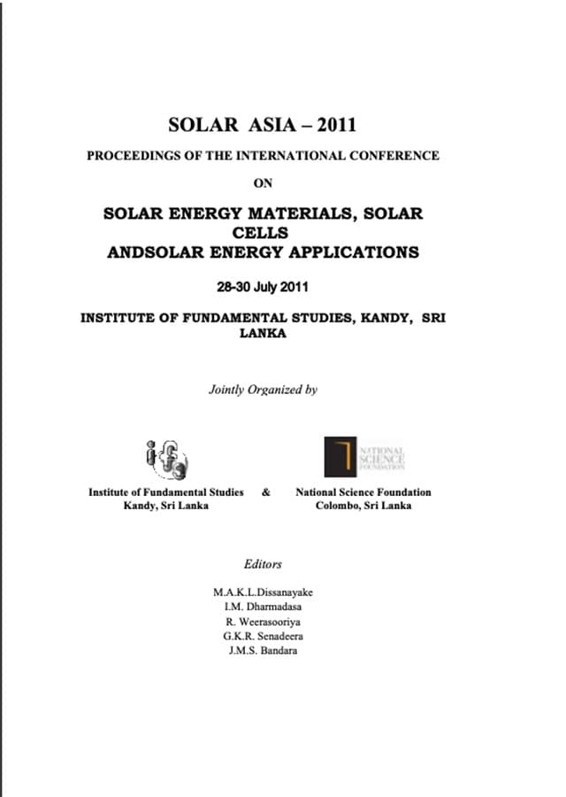 Solar Asia 2011 Conference Proceedings