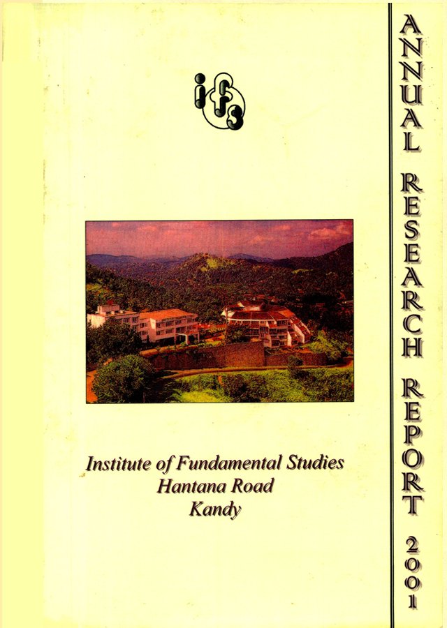 Annual Research Review Report 2001